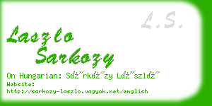 laszlo sarkozy business card